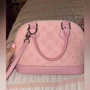 Pink Designer Embossed Handbag